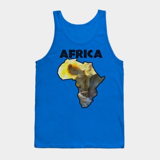 Africa Wildlife Map Lion Feast Tank Top